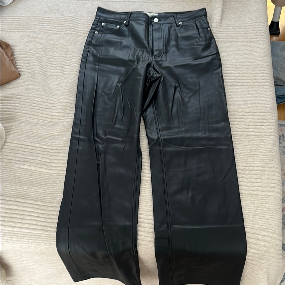 Zara Black Leather Pants